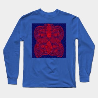 Optical illusion Red and blue Long Sleeve T-Shirt